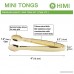 Gold Plated Mini Serving Tongs 4-Inch Sugar Cube Tongs - Set of 4 - Premium Stainless Steel Mini Ice Tongs Gold Perfect for Tea Party Coffee Bar Serving Appetizers and More by Himi - B07F8VNXYZ
